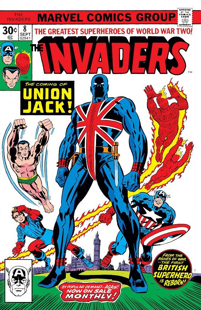 invaders #8 1976 1st FULL union jack Bronze Age