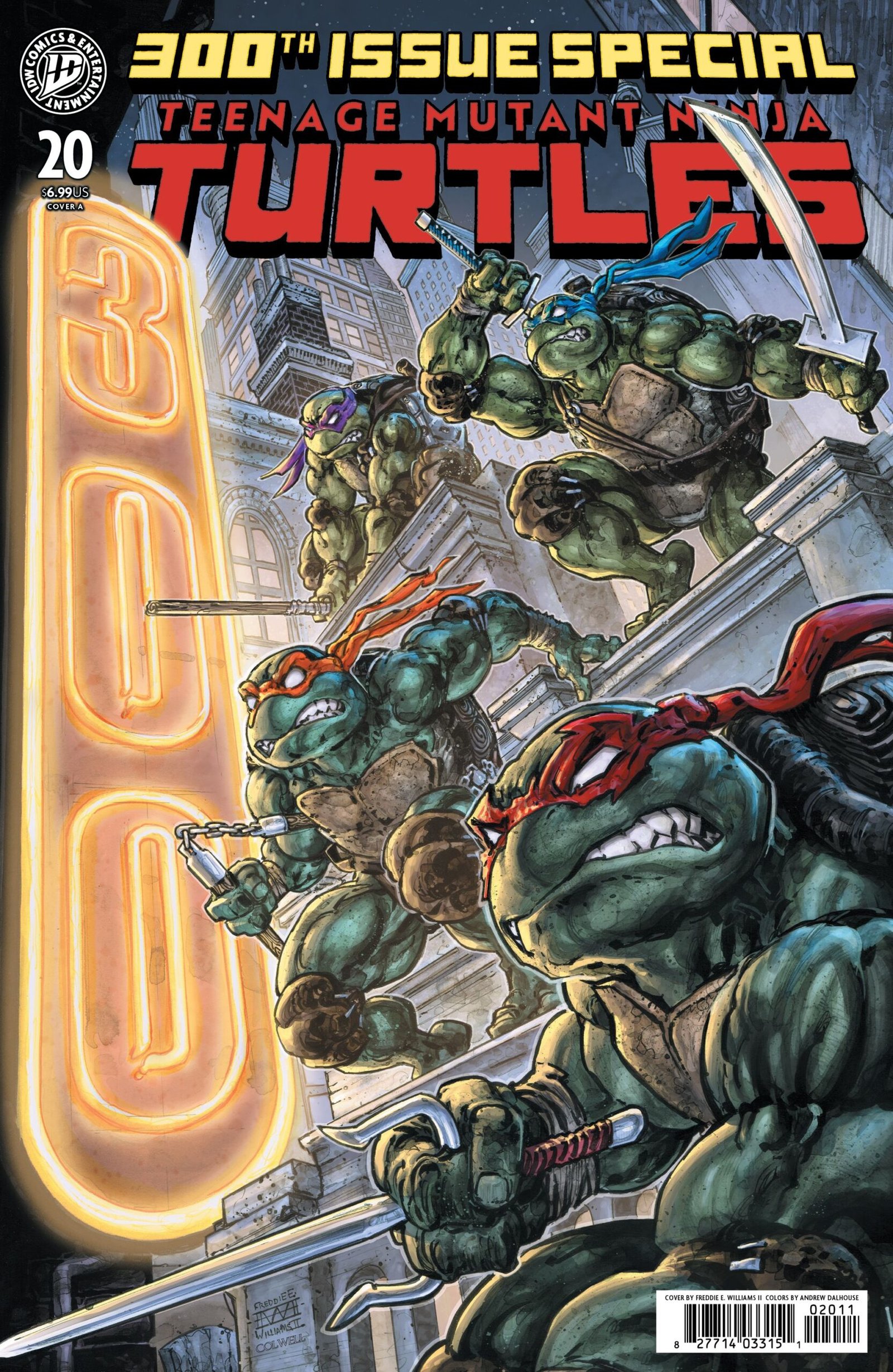 teenage mutant ninja turtles #20 300th issue special freddie williams ii
